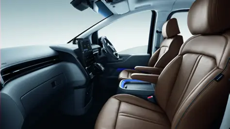 Brown Two Tone Embroidered Leather Hyundai Staria
